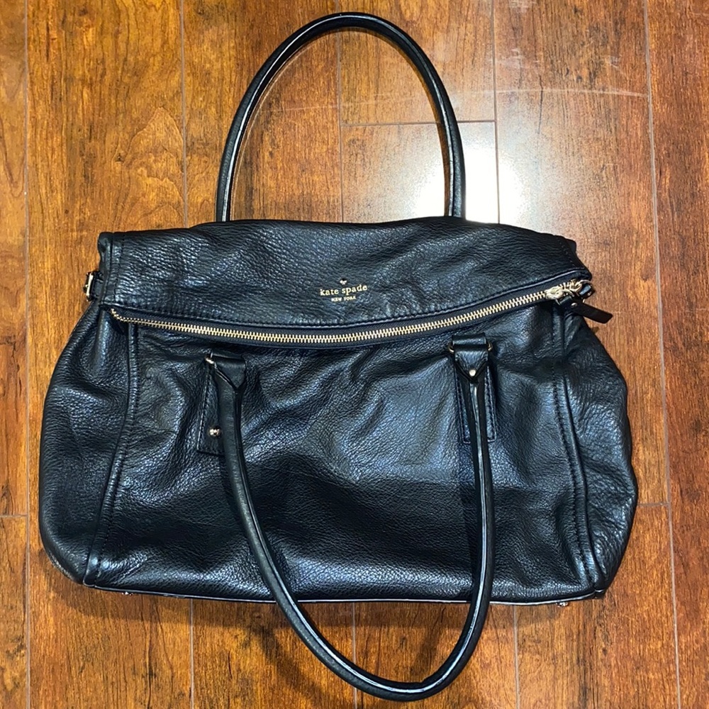 Kate Spade Cobble Hill Leslie Foldover Black Bag